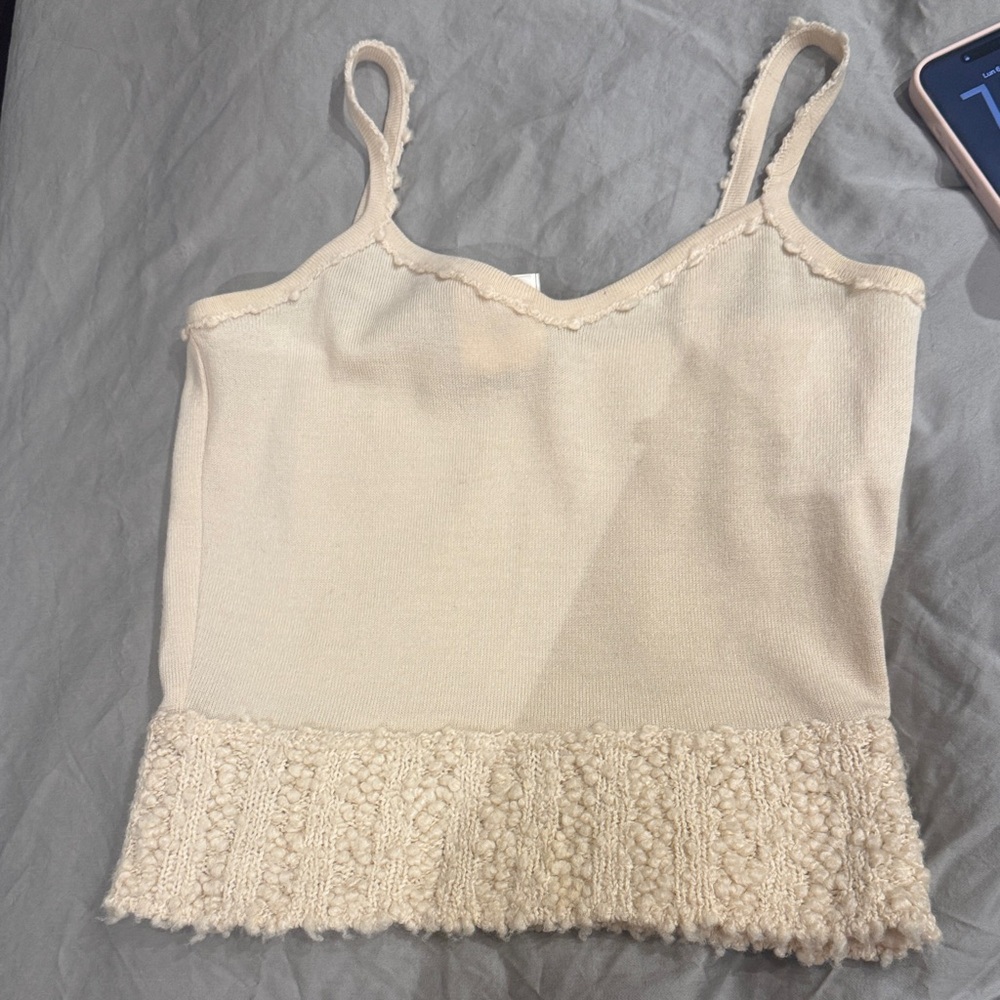 Dior Cream Knit Cropped Camisole